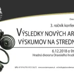 Banner - pozvánka na konferenciu "Výsledky nových archeologických výskumov na strednom Slovensku 2018".