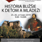 Plagát ku podujatiu "História bližšie k deťom a mládeži 2019".