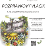 Plagát na podujatie "Rozprávkový vláčik 2019".