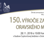 literarne 150. výročie Oravského múzea - konferencia pozvánka