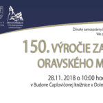 Banner - pozvánka na konferenciu "150. výročie založenia Oravského múzea 2018".