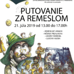 Plagát k podujatiu "Putovanie za remeslom 2019."