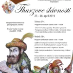 Plagát podujatia "Thurzove slávnosti 2019".